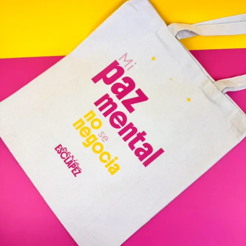 Totebag “Mi paz mental no se negocia”
